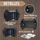 Pack 4 Lámparas Solares LED Exterior Impermeables