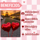 Set x4 Globos Metalizados de Corazón Rojos