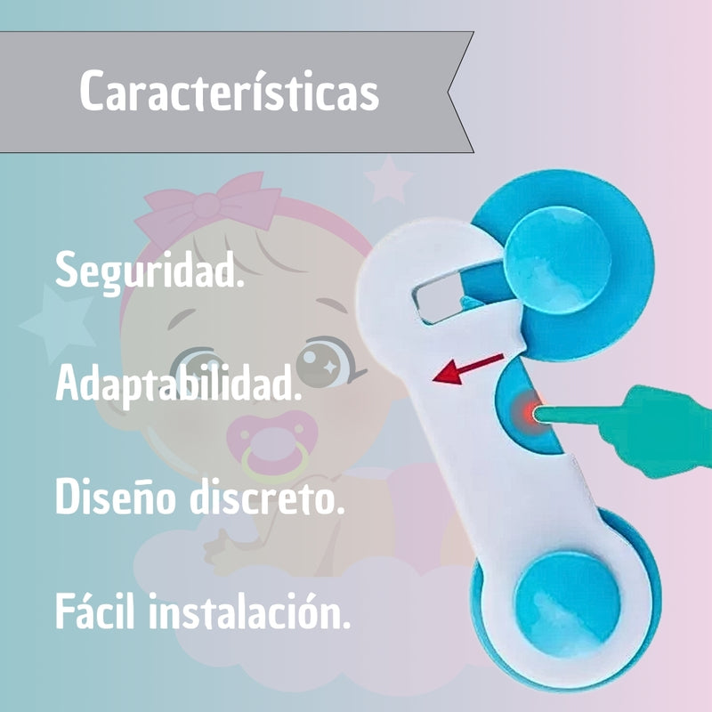 Broche Bloqueo Seguro Cajón Puertas Protección Bebé Niños X5