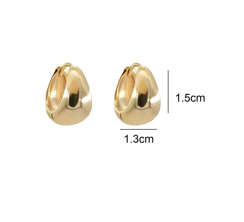 Aretes Candado Pequeño Circular Moda Outfit