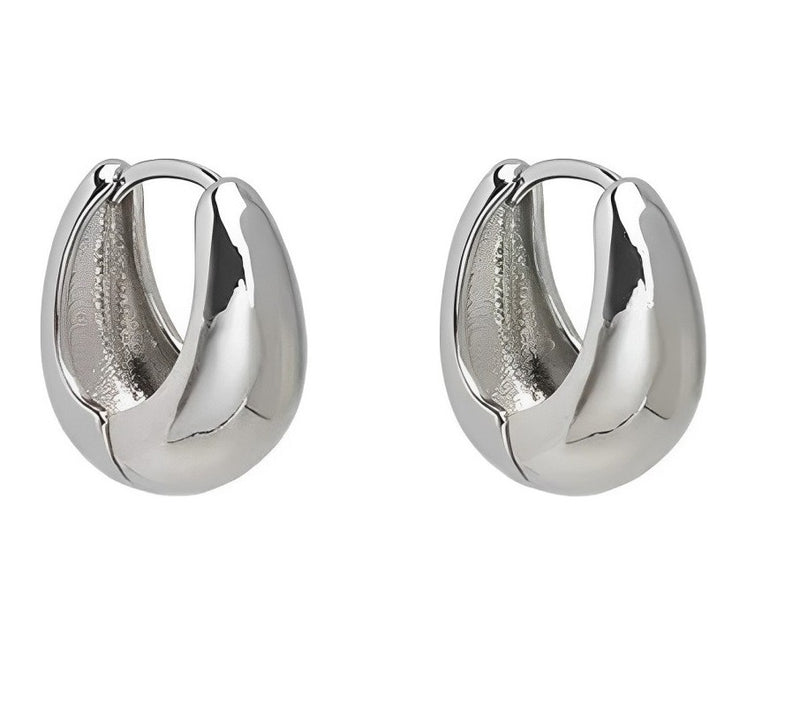 Aretes Candado Pequeño Circular Moda Outfit