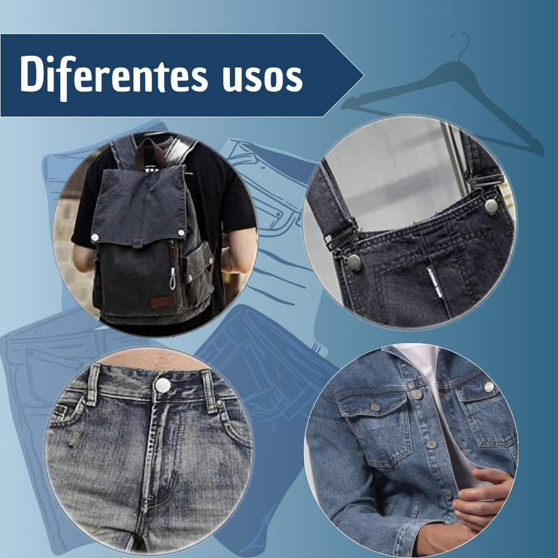 Botones Ajustables Para Jeans Pantalones X4 Unidades