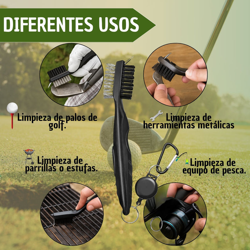 Cepillo De Palo De Golf Doble Cara Limpiador De Ranura Pro