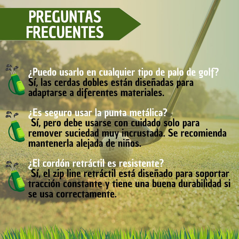 Cepillo De Palo De Golf Doble Cara Limpiador De Ranura Pro