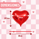 Set x4 Globos Metalizados de Corazón Rojos