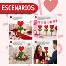 Globos en Forma de Flor Corazón Decorativa x4