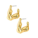 Aretes Asimétricos Semi Cuadrado Moda