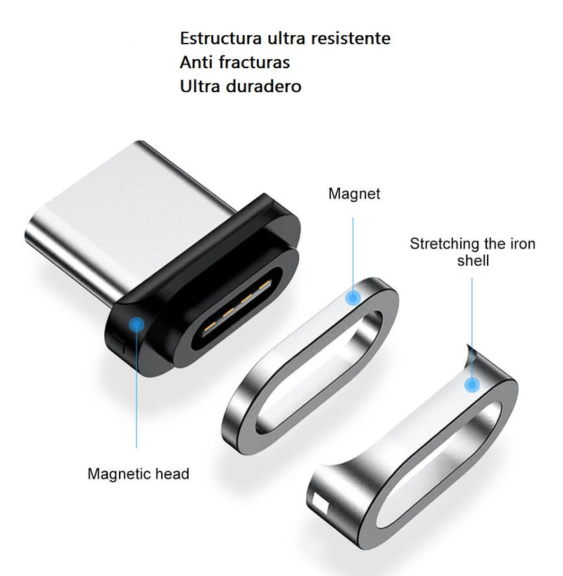 Cable Cargador Magnético Carga Rápida Imán Potente Pro  Micro USB