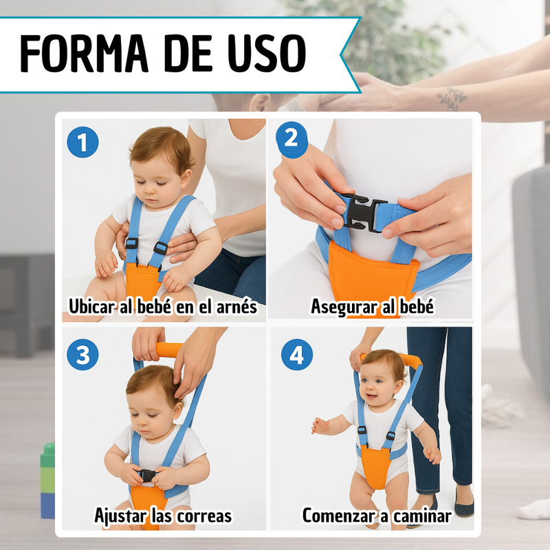 Caminador Para Bebe Cargador Tipo Arnés Aprender A Caminar