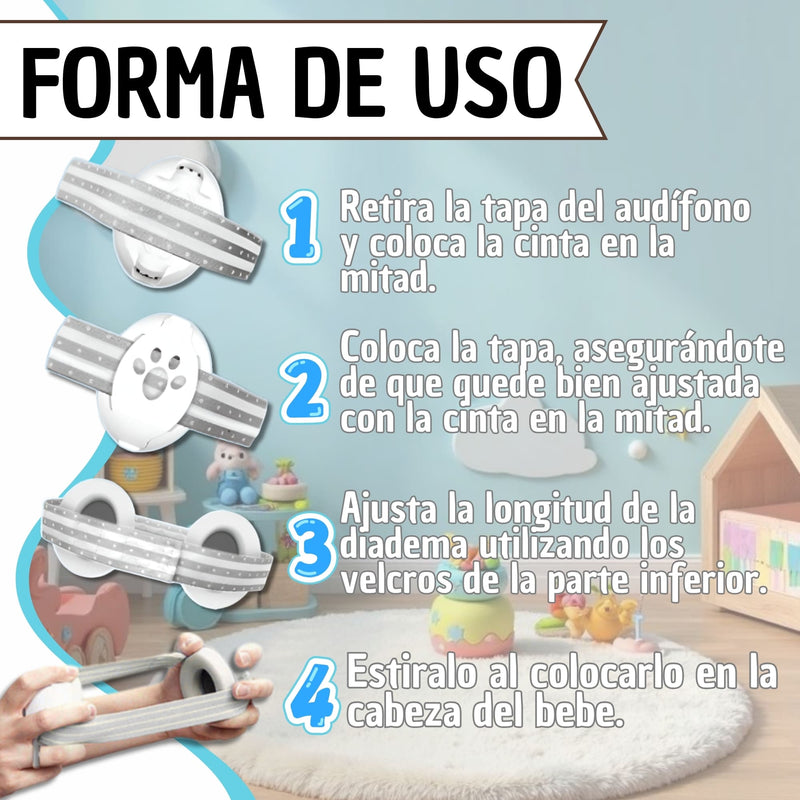 Cancelación Orejeras Ruido Sonidos Audifonos Para Bebe Niños