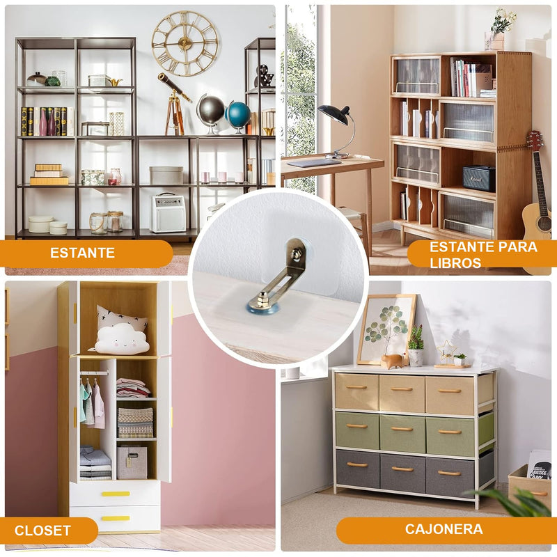 Anclajes Adhesivos De Pared Sin Taladro Armarios Mesas X2