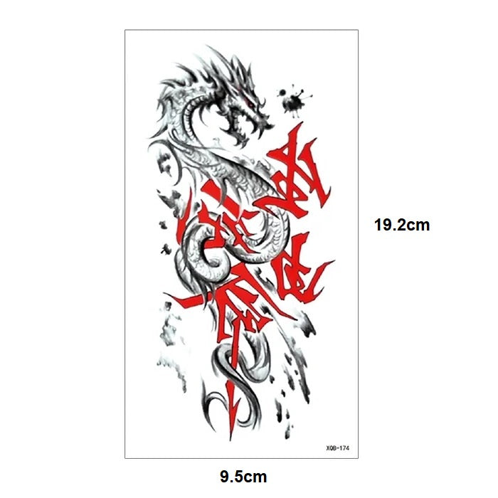 Tatuaje Temporal Unisex Dragon