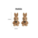 Aretes De Conejo Felpa Kawaii Para Mujer