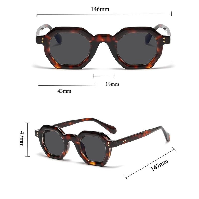 Gafas Lentes De Sol Octagonales Para Mujer