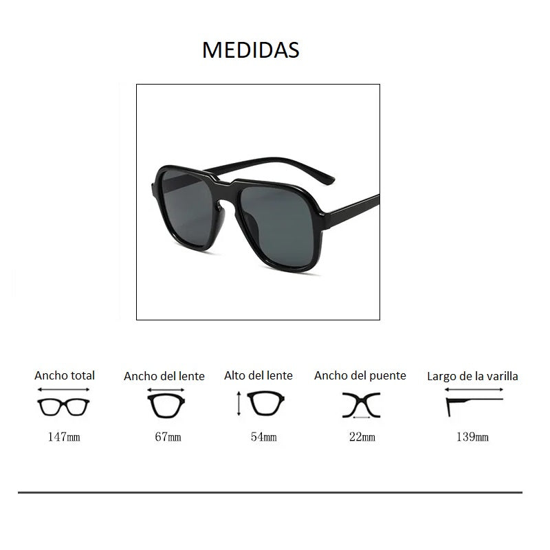 Gafas De Sol Cuadradas Estilo Paris Para Hombres Y Mujeres