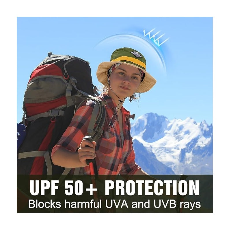 Gorro De Protección Uv Impermeable Plegable Verde Oscuro