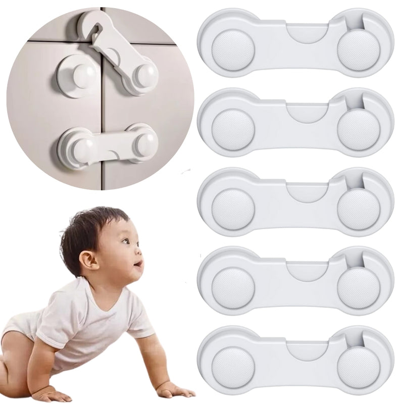 Broche Bloqueo Seguro Cajón Puertas Protección Bebé Niños X5