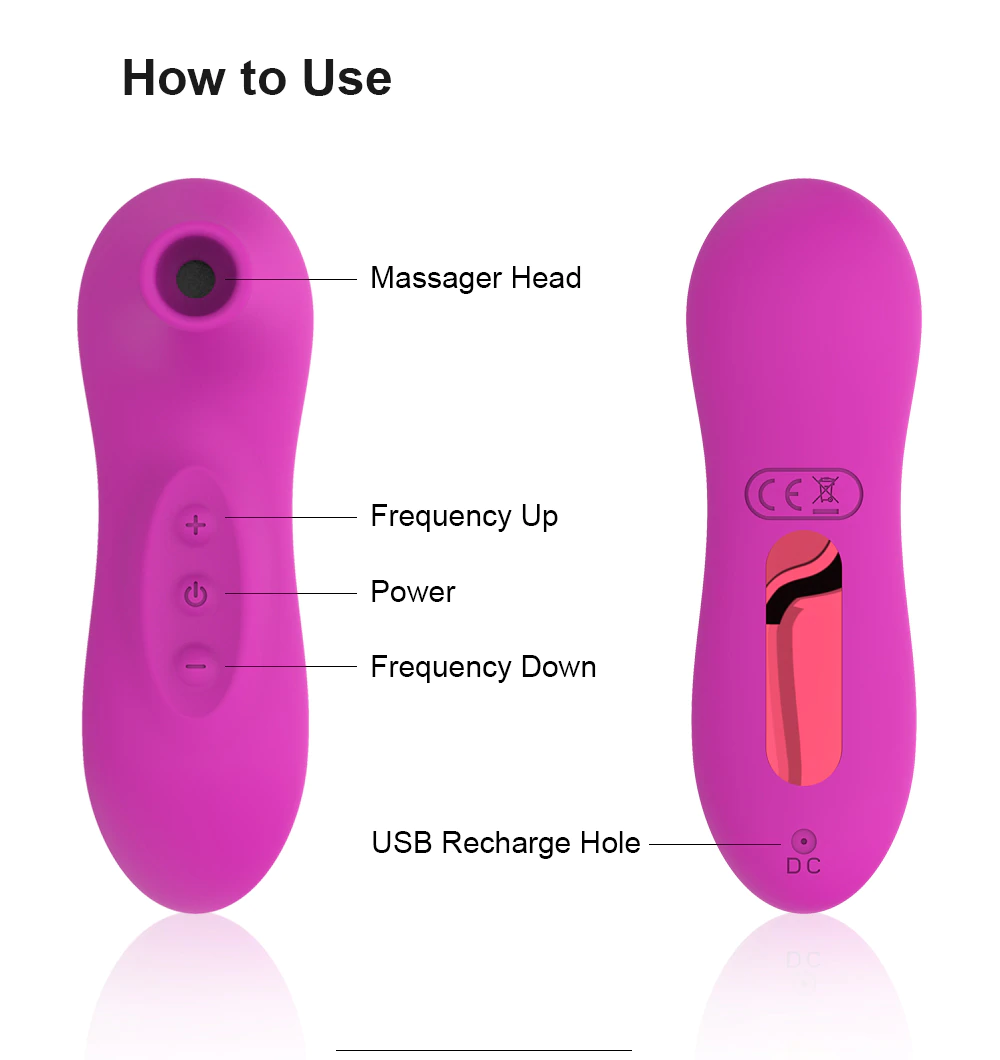 Succionador Clítoris Punto G Vibrador Consolador Recargable