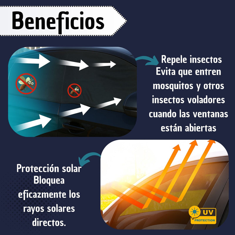 Parasol Ventana Carros Cortina Protector Solar Camioneta 2u