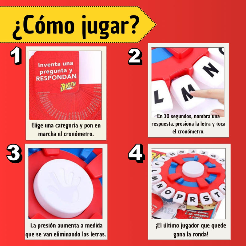 Juego De Mesa Basta Agilidad Mental Palabras Letras Español