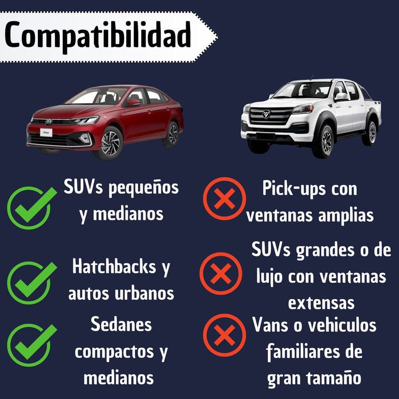 Parasol Ventana Carros Cortina Protector Solar Camioneta 2u
