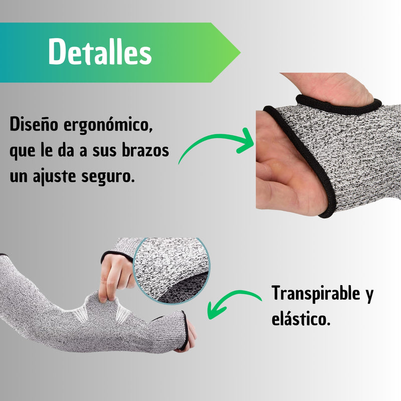 Manga Protectora Brazos Anti Cortes Nivel 5 Guante Seguridad