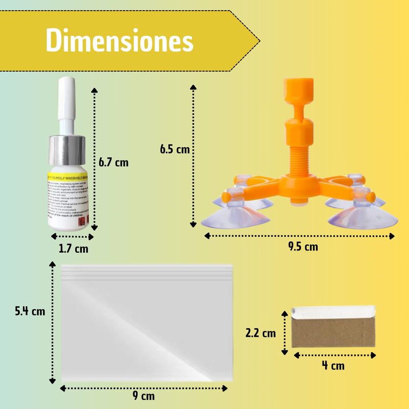 Kit Reparador Fisura De Vidrios Y Parabrisas Panorámico Pro