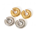 Aretes Clip De Rosca Grueso Sin Perforación Outfit Moda Par