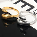 Anillo En Forma De Gota Estilo Frances Para Mujer Ajustable