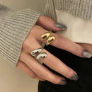 Anillo En Forma De Gota Estilo Frances Para Mujer Ajustable
