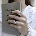 Anillo Diseño Irregular Ajustable Para Adultos