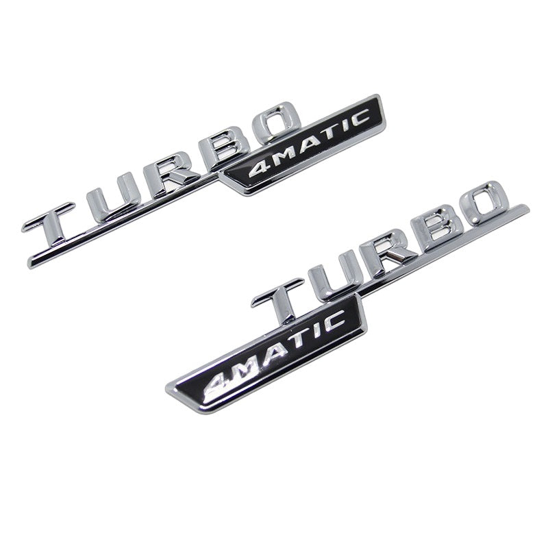 Emblema Mercedes Turbo 4matic Amg Lateral Costado X2 Unidad