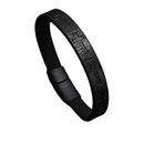 Manilla Pulsera Para Hombre Cuero Cruz Broche Magnético