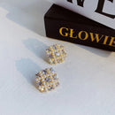 Aretes Cuadrados Brillantes Triki Elegantes Modernos