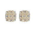 Aretes Cuadrados Brillantes Triki Elegantes Modernos