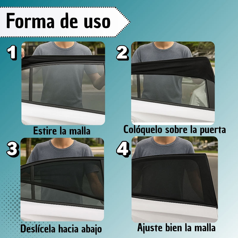 Parasol Ventana Carros Cortina Protector Solar Camioneta 2u