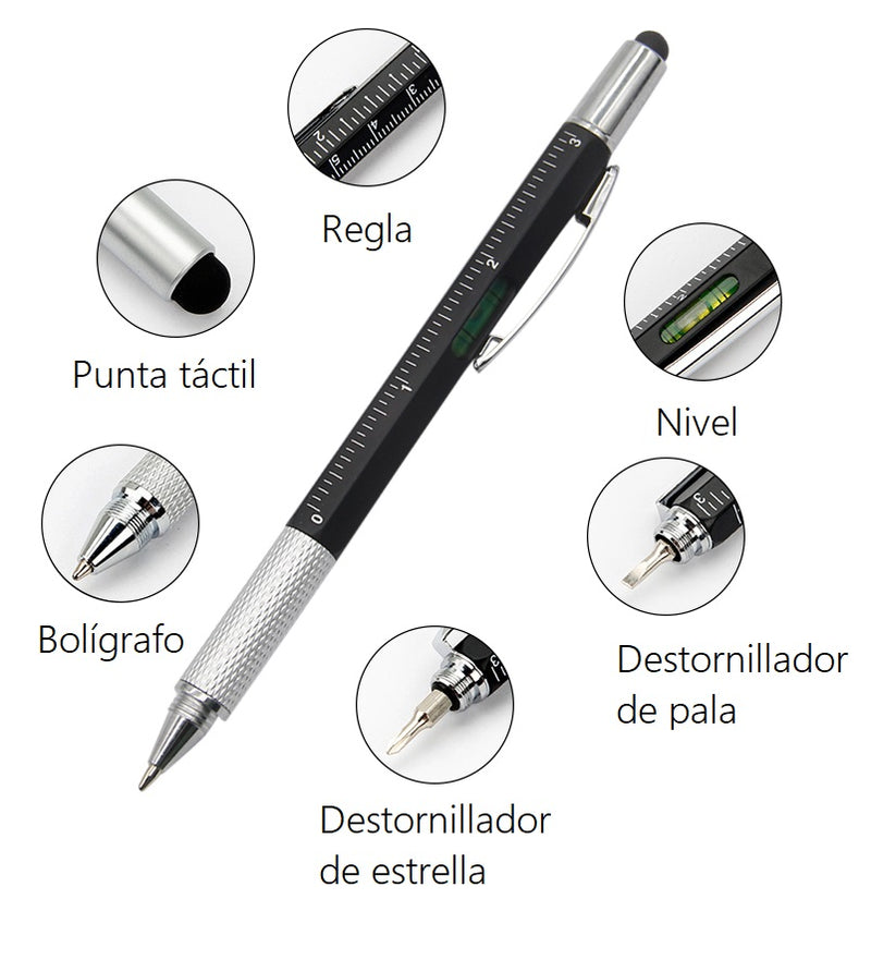 Esfero Multifuncional 6 En 1