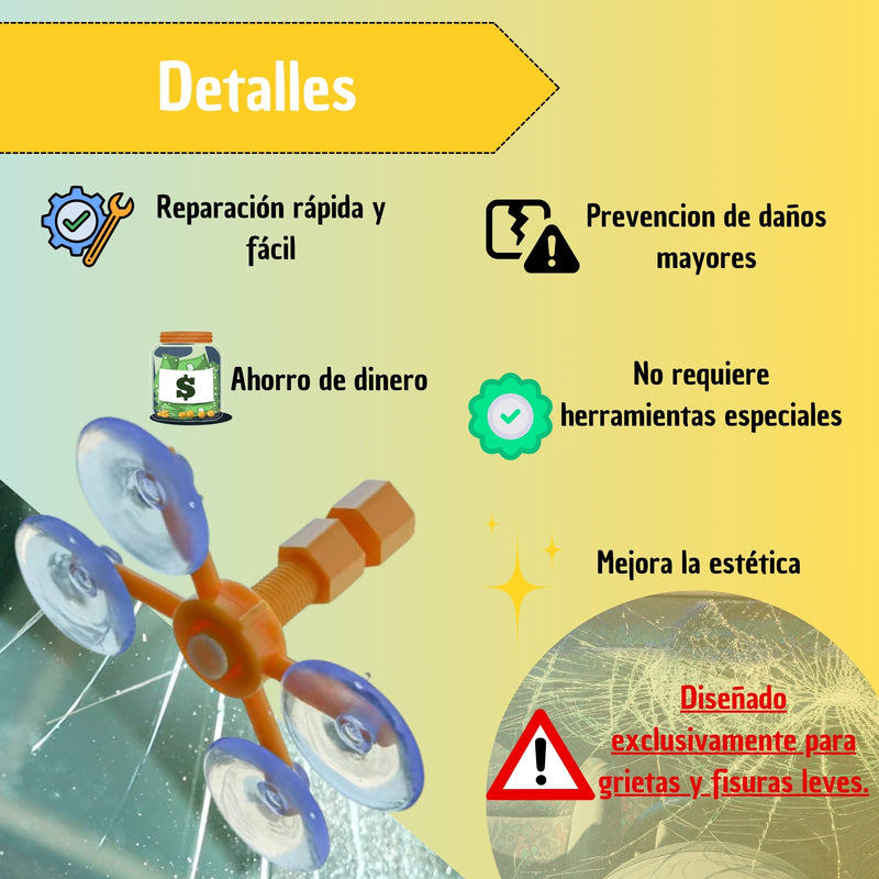 Kit Reparador Fisura De Vidrios Y Parabrisas Panorámico Pro