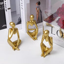 Figura Estatua De Pensador Abstracto Decoracion Hogar