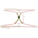 Cadena Brilante Para El Cuerpo Busto Pecho Sujetador Forma X