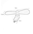 Mini Ventilador Para Celular 3 En 1 iPhone Tipo C Micro Usb