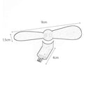 Mini Ventilador Para Celular 3 En 1 iPhone Tipo C Micro Usb
