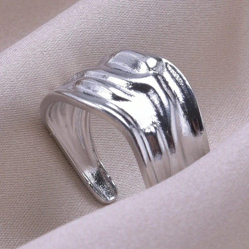 Anillo Diseño Irregular Ajustable Para Adultos