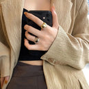 Anillo De Corazón Grande Ajustable Para Mujer