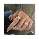 Anillo De Corazón Grande Ajustable Para Mujer