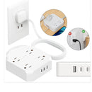 Extension Enchufes Plano Multitoma 4 Plano Protec Tipoc Usb