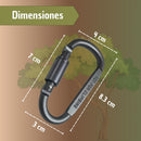 Mosquetón Viajes Campamento Camping Aluminio Montañismo Pro