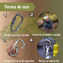 Mosquetón Viajes Campamento Camping Aluminio Montañismo Pro