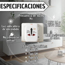 Adaptador Universal de Viaje con Protector de Voltaje