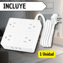 Extension Enchufes Plano Multitoma 4 Plano Protec Tipoc Usb